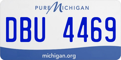MI license plate DBU4469