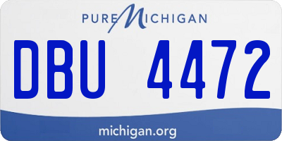 MI license plate DBU4472