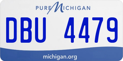MI license plate DBU4479