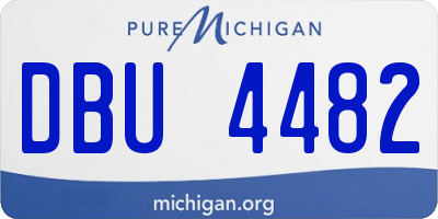 MI license plate DBU4482