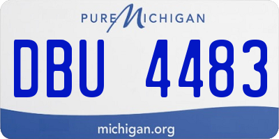 MI license plate DBU4483