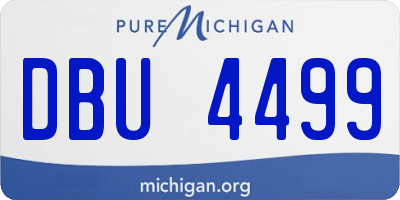 MI license plate DBU4499