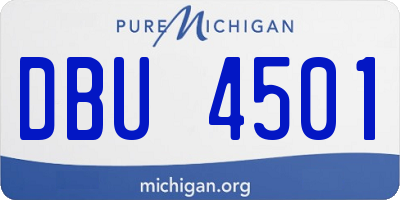 MI license plate DBU4501