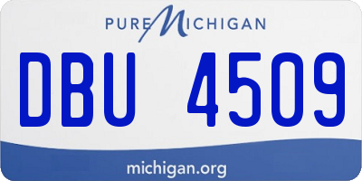 MI license plate DBU4509