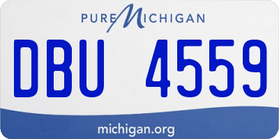 MI license plate DBU4559