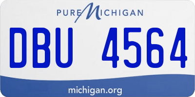 MI license plate DBU4564