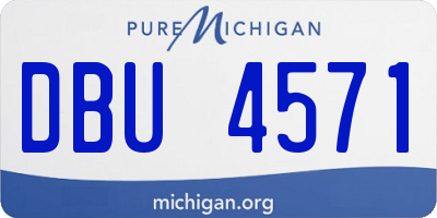 MI license plate DBU4571