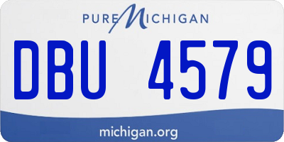 MI license plate DBU4579