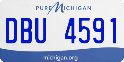 MI license plate DBU4591