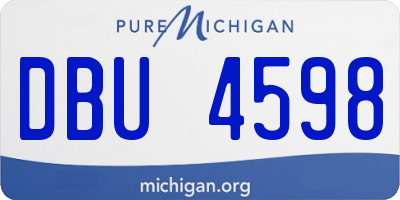 MI license plate DBU4598