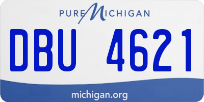 MI license plate DBU4621
