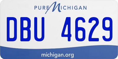 MI license plate DBU4629