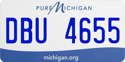 MI license plate DBU4655