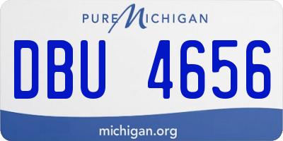 MI license plate DBU4656