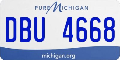 MI license plate DBU4668