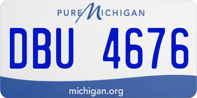MI license plate DBU4676