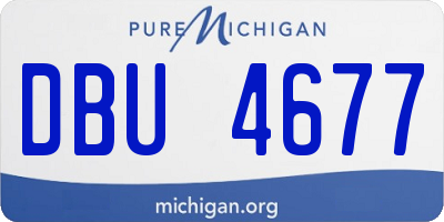 MI license plate DBU4677
