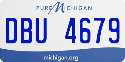 MI license plate DBU4679