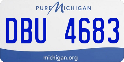 MI license plate DBU4683