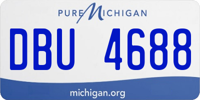 MI license plate DBU4688