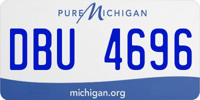 MI license plate DBU4696