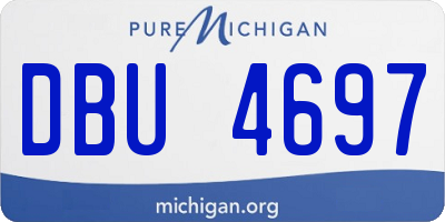 MI license plate DBU4697