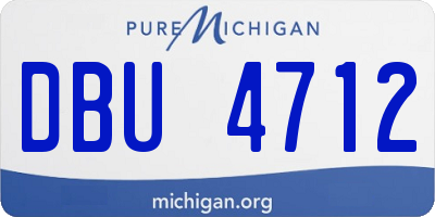 MI license plate DBU4712