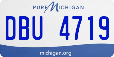 MI license plate DBU4719