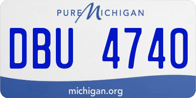 MI license plate DBU4740