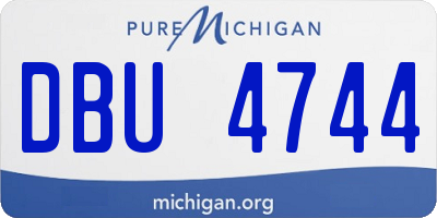 MI license plate DBU4744