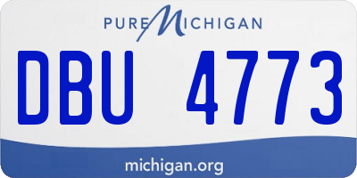 MI license plate DBU4773