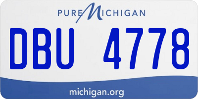 MI license plate DBU4778