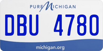 MI license plate DBU4780