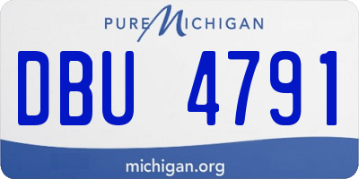 MI license plate DBU4791