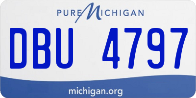 MI license plate DBU4797