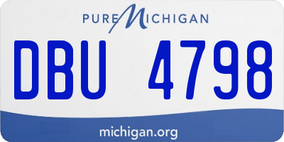 MI license plate DBU4798