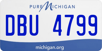 MI license plate DBU4799