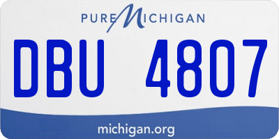 MI license plate DBU4807