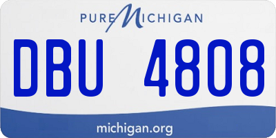 MI license plate DBU4808