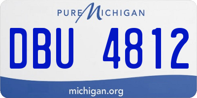 MI license plate DBU4812