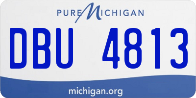 MI license plate DBU4813