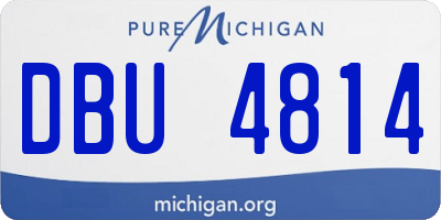 MI license plate DBU4814