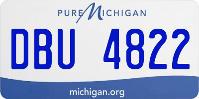 MI license plate DBU4822