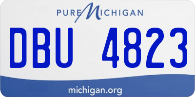 MI license plate DBU4823