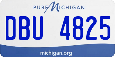 MI license plate DBU4825