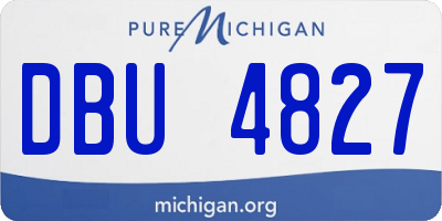 MI license plate DBU4827