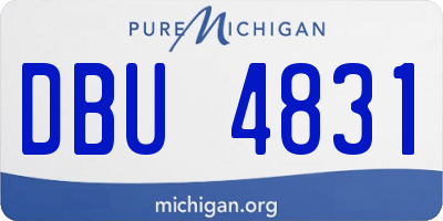 MI license plate DBU4831