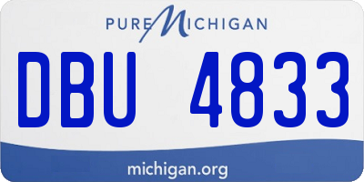 MI license plate DBU4833