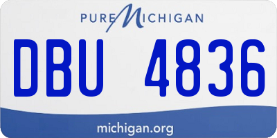 MI license plate DBU4836