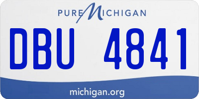 MI license plate DBU4841